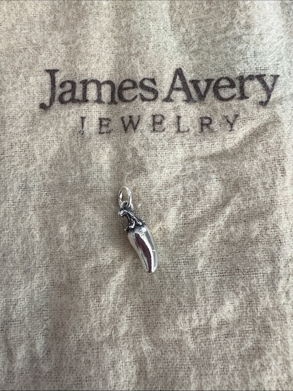 James Avery Silver Chili Pepper Pendant Charm (retired)